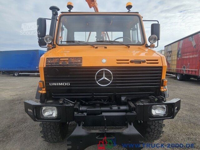Кран, монтиран на камион Unimog U2150 4x4 Kran abnehmbar Palfinger Hakenhöhe 10m