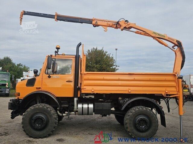 Кран, монтиран на камион Unimog U2150 4x4 Kran abnehmbar Palfinger Hakenhöhe 10m