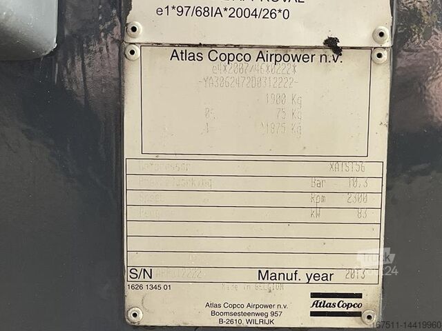 Compresor Atlas Copco XATS 156 DD - N