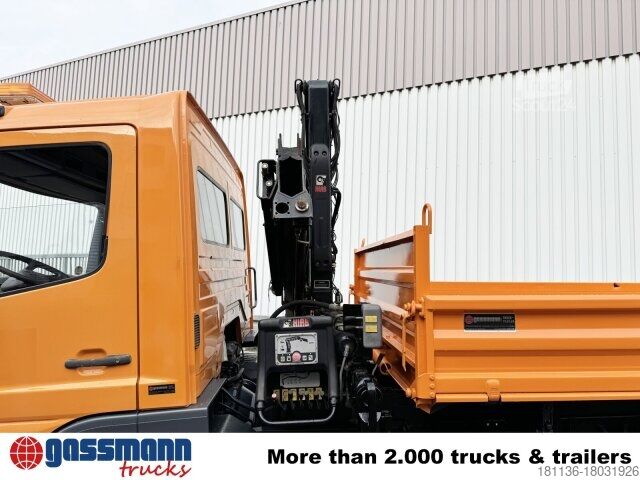 Damperli panelvan Mercedes-Benz Atego 815 K 4x2 mit Kran Hiab 055 B-1 CL