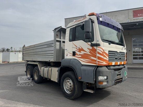 Trijų pusių savivartis sunkvežimis MAN TGA 33.430 6X4 MEILLER KIPPER, BORDMATIK, MANUEL, E3