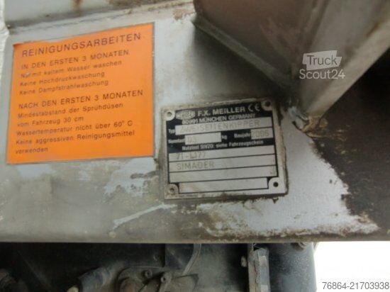 Trijų pusių savivartis sunkvežimis MAN TGA 33.430 6X4 KIPPER, MANUEL, E4 PALFINGER BLATT-BLATT