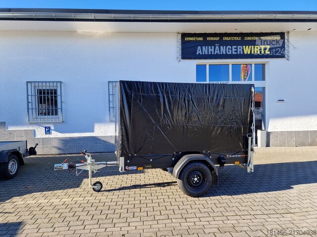 PKW-Anhänger Saris DV 135 mit Hochplane black  hochwertig gebremst direkt von ANHÄNGERWIRTZ online