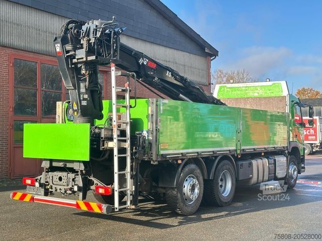 Lastbilmonteret kran VOLVO FM420 Baustoff Hiab XS177 Lift/Lenk UVV Waage