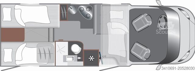 Halvintegreret autocamper LMC Tourer Lift H 660 G GFK RFK LED AGM Ladebooster