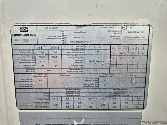 Rimorchio ribaltabile a tre lati KEMPF HKD 18 Kipper BPW 50er 13.800kg NL