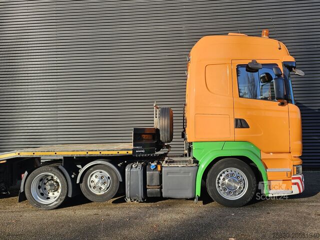 Пренос на обем Scania R410 6x2 / RETARDER + NOOTEBOOM DIEPLADER