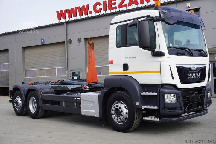 Emelőhorgos MAN TGS 26.440 6x2 E6/ Dalby hooklift 21 t