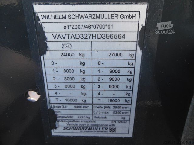 Remolque roll off SCHWARZMÜLLER AD-BDF 3/ZJ, 3 ACHSE, ABROLL, BPW
