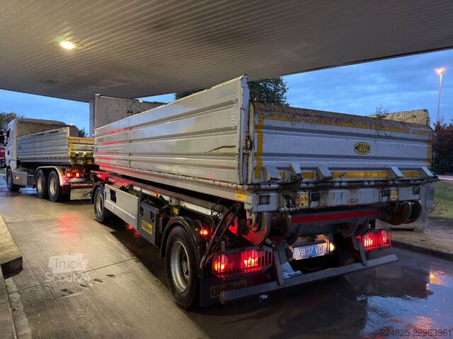 Prikolica sa kiper sistemom (roll-off prikolica)  GFÖLLNER CONTAINER KIPPER + MEILLER HARDOX MULDE