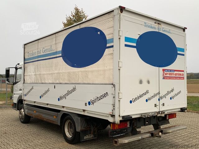 Autocamion transport băuturi MERCEDES-BENZ Atego 916 816L_ 5m kurz_ Klima_ Bordwände_ Türen