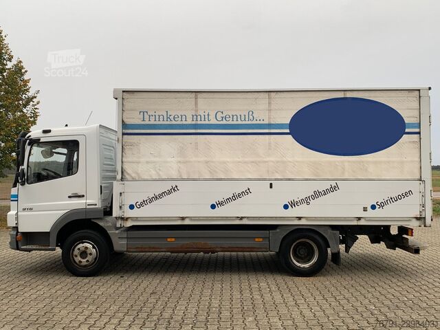 Autocamion transport băuturi MERCEDES-BENZ Atego 916 816L_ 5m kurz_ Klima_ Bordwände_ Türen