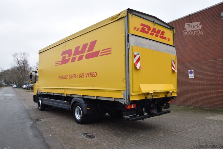 Camião plataforma com lona Mercedes-Benz Atego II  1221 Schiebeplane Klima Standheizung