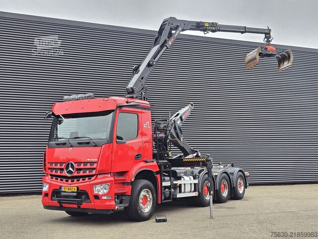 Sistem ročice s kavljem Mercedes-Benz AROCS 3645 8x4 / HIAB Z KRAAN + HAAKARM