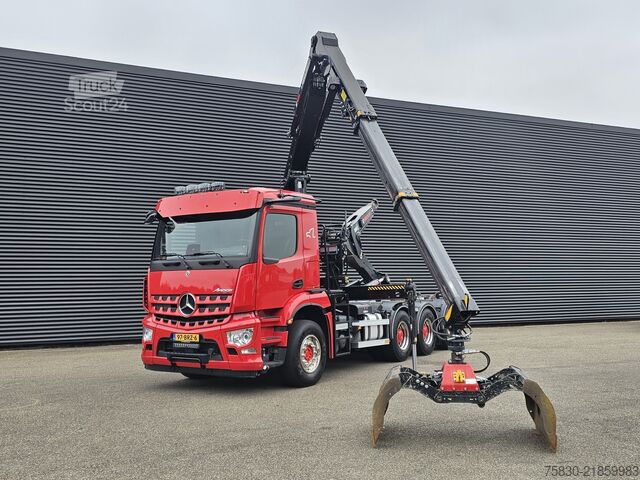 Koukkuvarsijärjestelmä Mercedes-Benz AROCS 3645 8x4 / HIAB Z KRAAN + HAAKARM