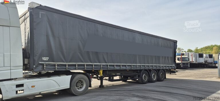 Semiremorcă deschisă cu prelată Schmitz S01 Standard Unfallschaden !!, fahrbereit