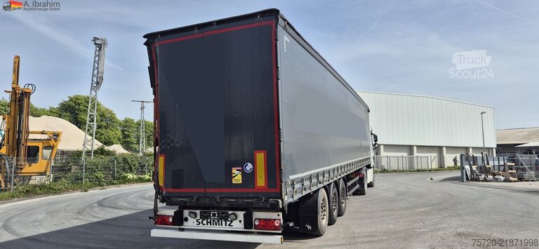 Semiremorcă deschisă cu prelată Schmitz S01 Standard Unfallschaden !!, fahrbereit