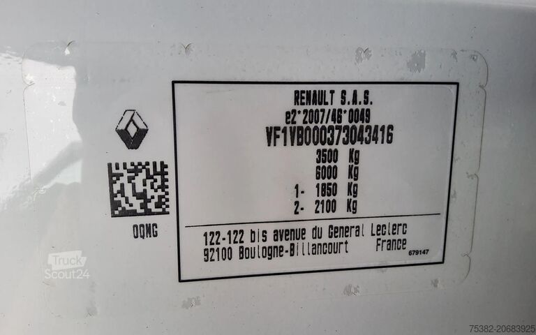 Koffer Renault MASTER 165.35 MET GESLOTEN LAADBAK & ACHTERDEUR...