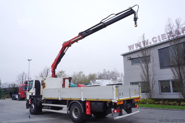 Flatbed truck with crane Renault C280 DTI 8 / FASSI crane 5.6T / 560 mth