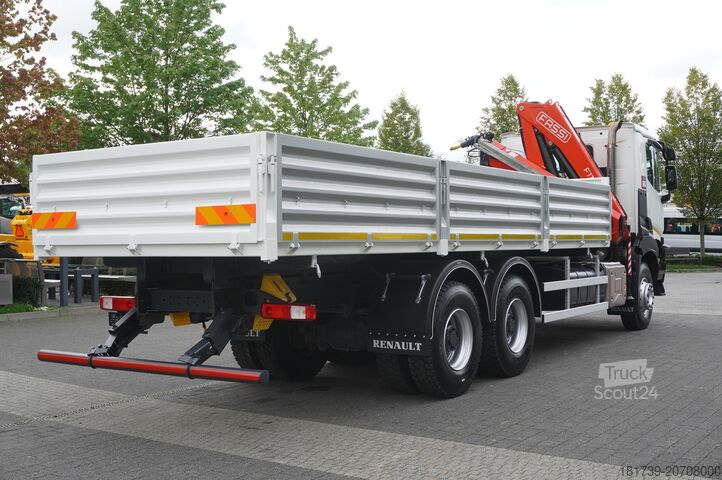 Zweiseitenkipper mit HDS-Ladekran Renault K380 6x4 / FASSI F175 crane 7.85 t