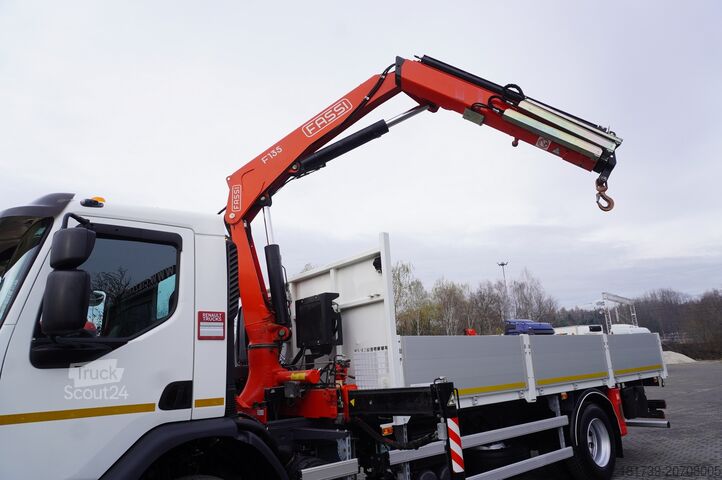 Flatbed truck with crane Renault C280 DTI 8 / FASSI crane 5.6T / range 8m