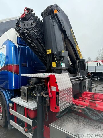 Innenlader Scania P420 6X2*4, Hooklift-truck with Crane, 2008