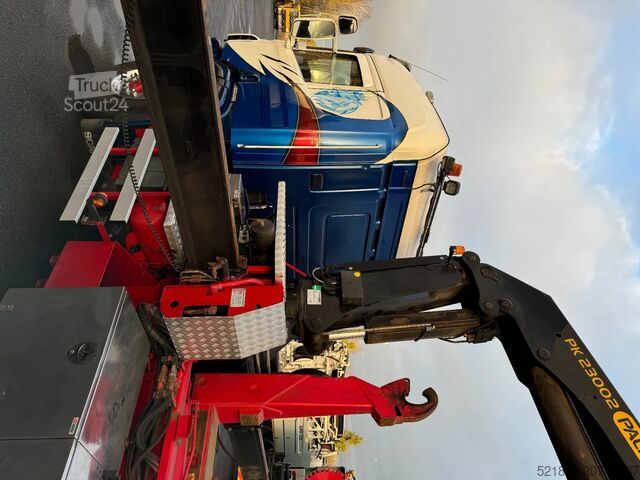 Innenlader Scania P420 6X2*4, Hooklift-truck with Crane, 2008