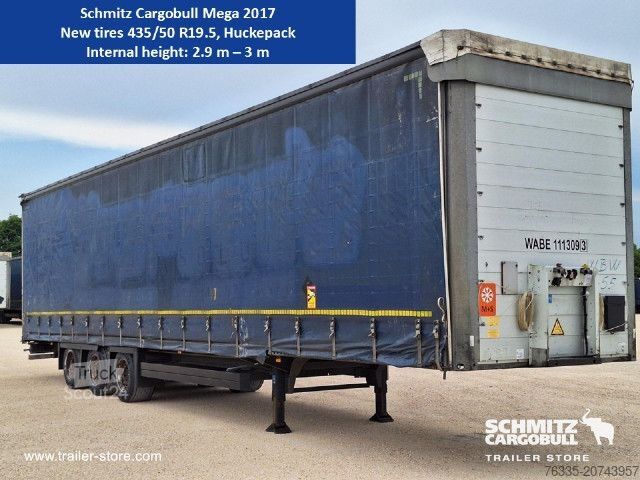Отворено полуремарке с брезент Schmitz Cargobull Curtainsider Mega