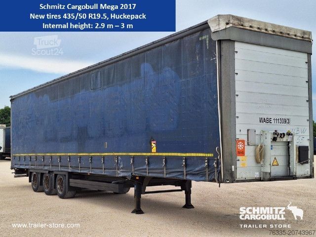 Отворено полуремарке с брезент Schmitz Cargobull Curtainsider Mega
