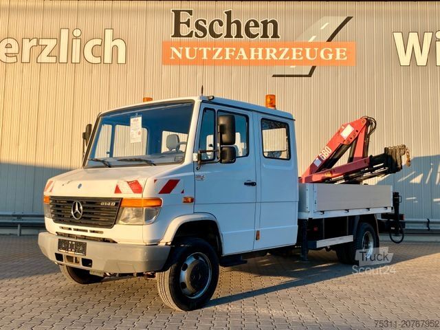 Furgone pick-up MERCEDES-BENZ 814 D DOKA | HMF 683 K4 Faltkran*Kugelkopf AHK