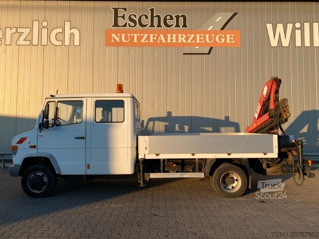 Furgone pick-up MERCEDES-BENZ 814 D DOKA | HMF 683 K4 Faltkran*Kugelkopf AHK