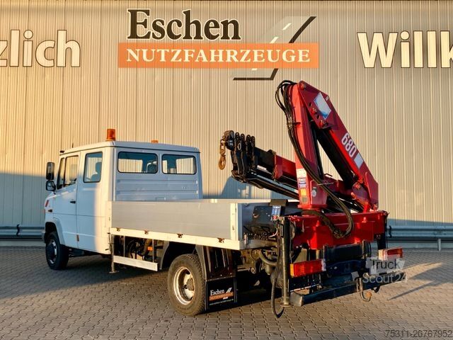 Furgone pick-up MERCEDES-BENZ 814 D DOKA | HMF 683 K4 Faltkran*Kugelkopf AHK
