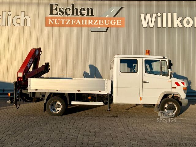 Furgone pick-up MERCEDES-BENZ 814 D DOKA | HMF 683 K4 Faltkran*Kugelkopf AHK