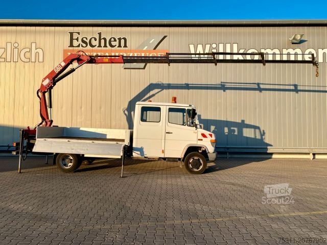 Furgone pick-up MERCEDES-BENZ 814 D DOKA | HMF 683 K4 Faltkran*Kugelkopf AHK