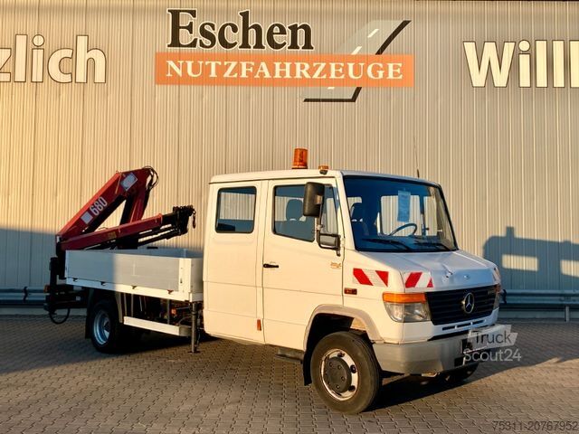 Furgone pick-up MERCEDES-BENZ 814 D DOKA | HMF 683 K4 Faltkran*Kugelkopf AHK