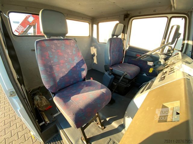 Furgone pick-up MERCEDES-BENZ 814 D DOKA | HMF 683 K4 Faltkran*Kugelkopf AHK