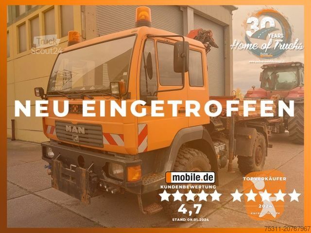 Furgão basculante MAN LE 8.220 4x4 | Kipper/Kran Palfinger PK7001