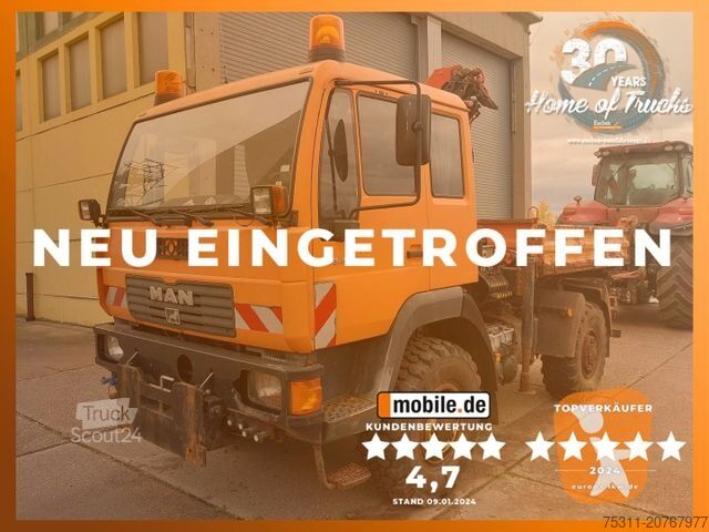 Pašizgāzējs kravas automašīna MAN LE 8.220 4x4 | Kipper/Kran Palfinger PK7001