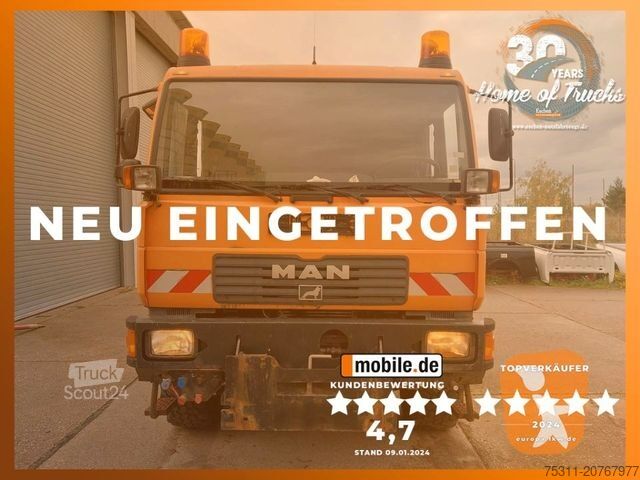 Pašizgāzējs kravas automašīna MAN LE 8.220 4x4 | Kipper/Kran Palfinger PK7001