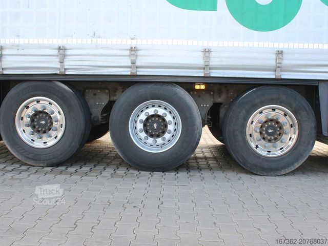 Atvērta puspiekabe ar tentu SCHMITZ CARGOBULL SCS 24/L, LIFTING AXLE, MULTILOCK