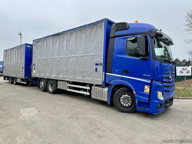 Transportul de volum Mercedes-Benz Actros 2645 6x2 105m³ JUMBO + RETARDER + KRAN P...