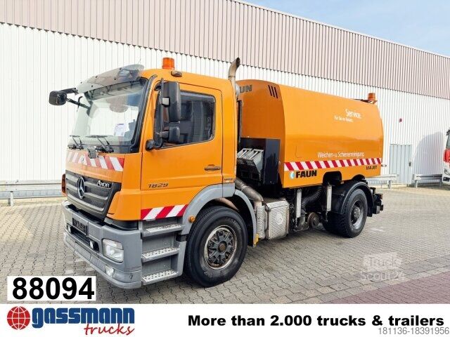 Spezial-LKW Mercedes-Benz Axor 1829 4x2, Zweiweg Z200, Kehrmaschine Faun