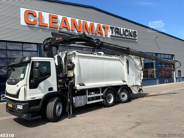 Šiukšlių surinkimo transporto priemonė Ginaf C 3128 NF Euro 6 Hiab 21 Tonmeter laadkraan Jus...