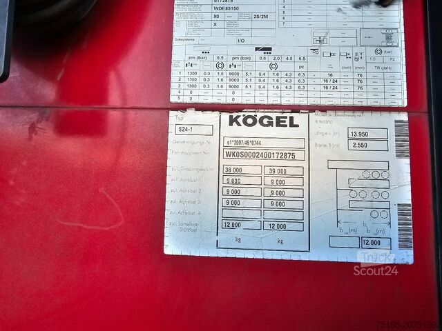 Bâches coulissantes Kögel S24-1 - SAF - DISC