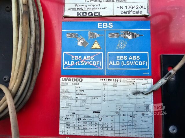 Bâches coulissantes Kögel S24-1 - SAF - DISC