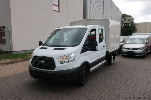 Transporter mit Pritsche & Plane FORD Transit Pritsche DoKa / 1. Hand / Klima / FN: 27