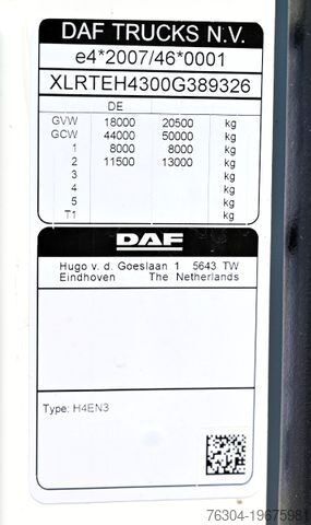 Tracteur routier standard DAF XF 480 FT - Super Space Cab
