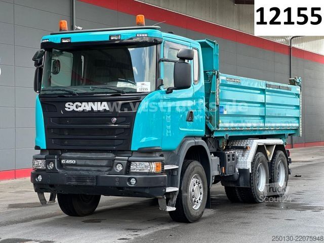 Trojstranný sklápací nákladný automobil SCANIA G450 6x4 BB MEILLER DSK BORDMATIK