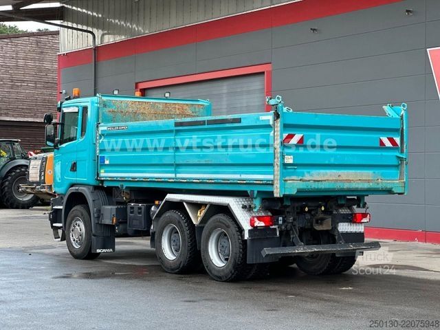 Trojstranný sklápací nákladný automobil SCANIA G450 6x4 BB MEILLER DSK BORDMATIK