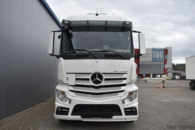 Flatbed truck with tarp MERCEDES-BENZ Actros 1842 L E6 4x2 AHK LBW